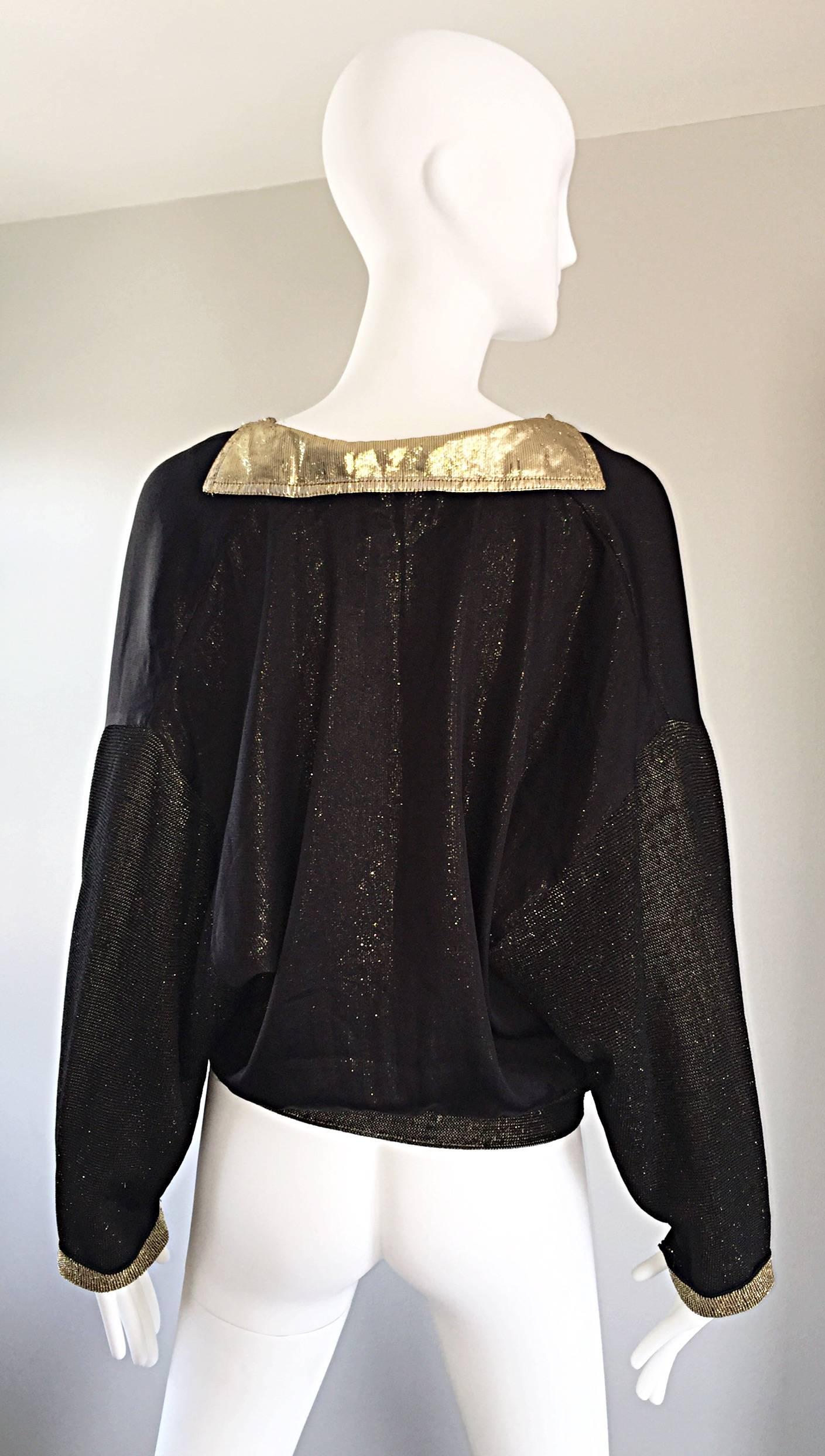 black and gold blouse