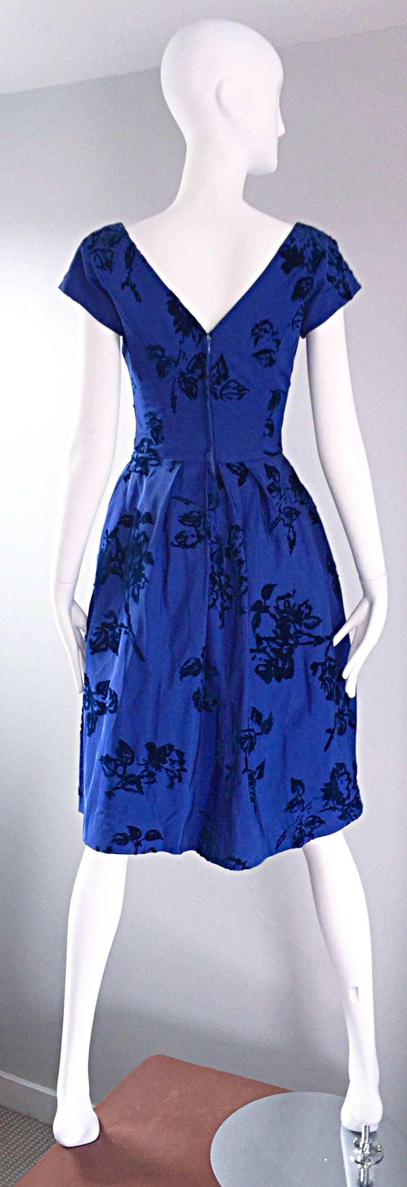 vintage royal blue dress