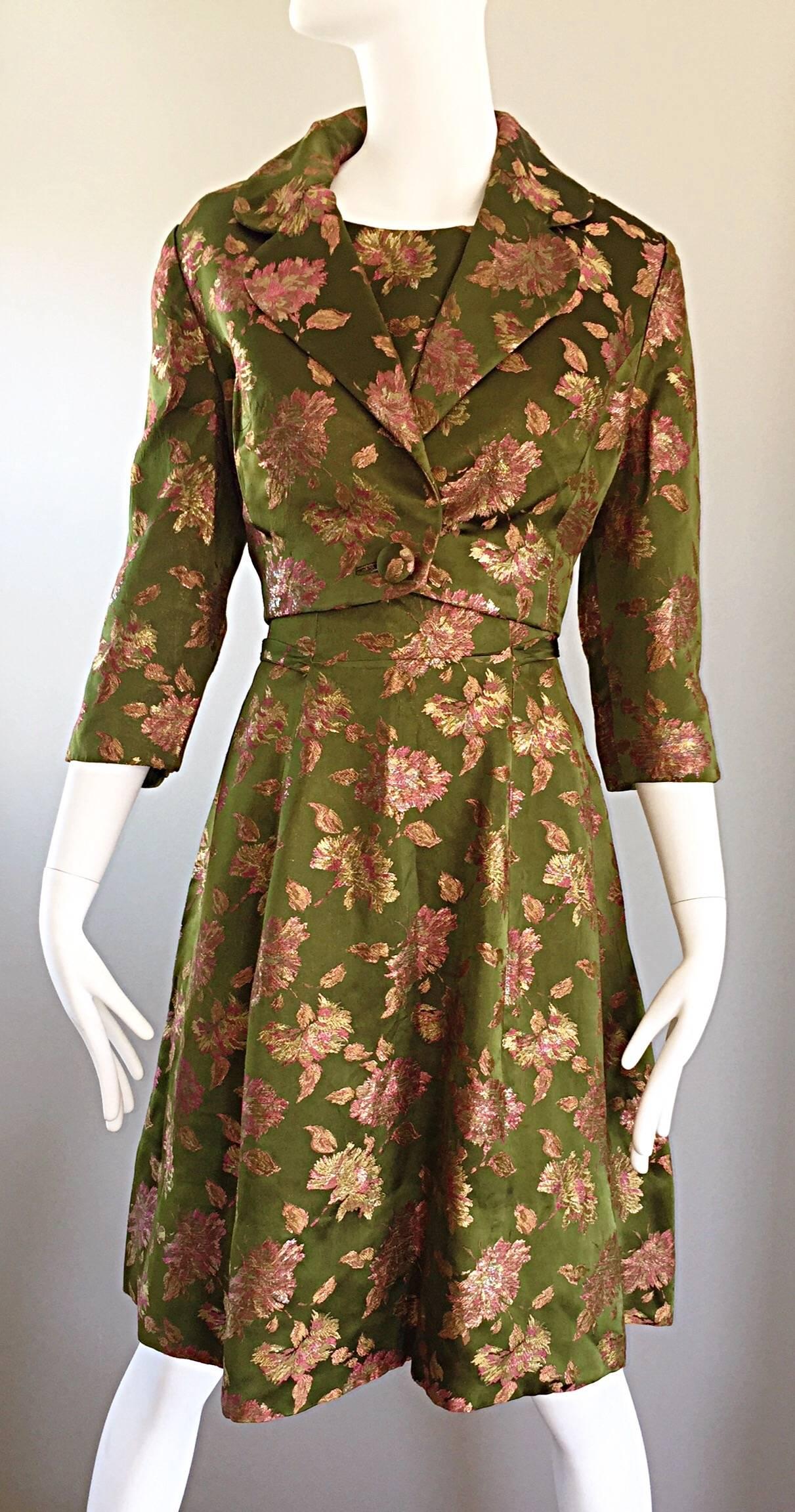 vintage dress and jacket set