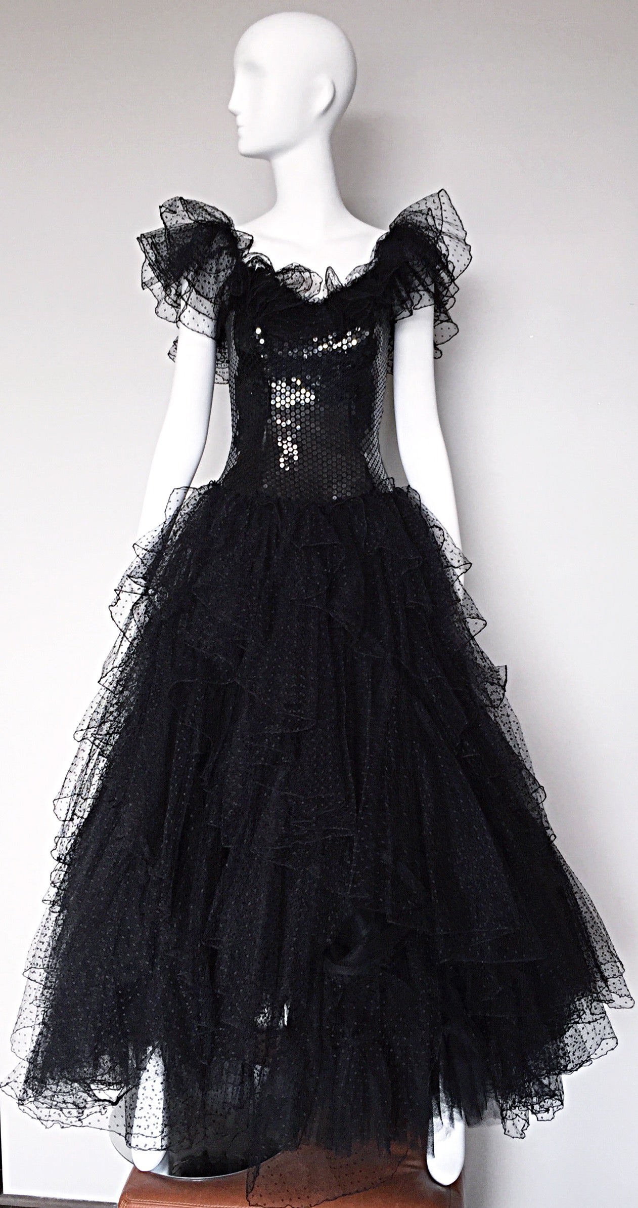 1980s ball gown
