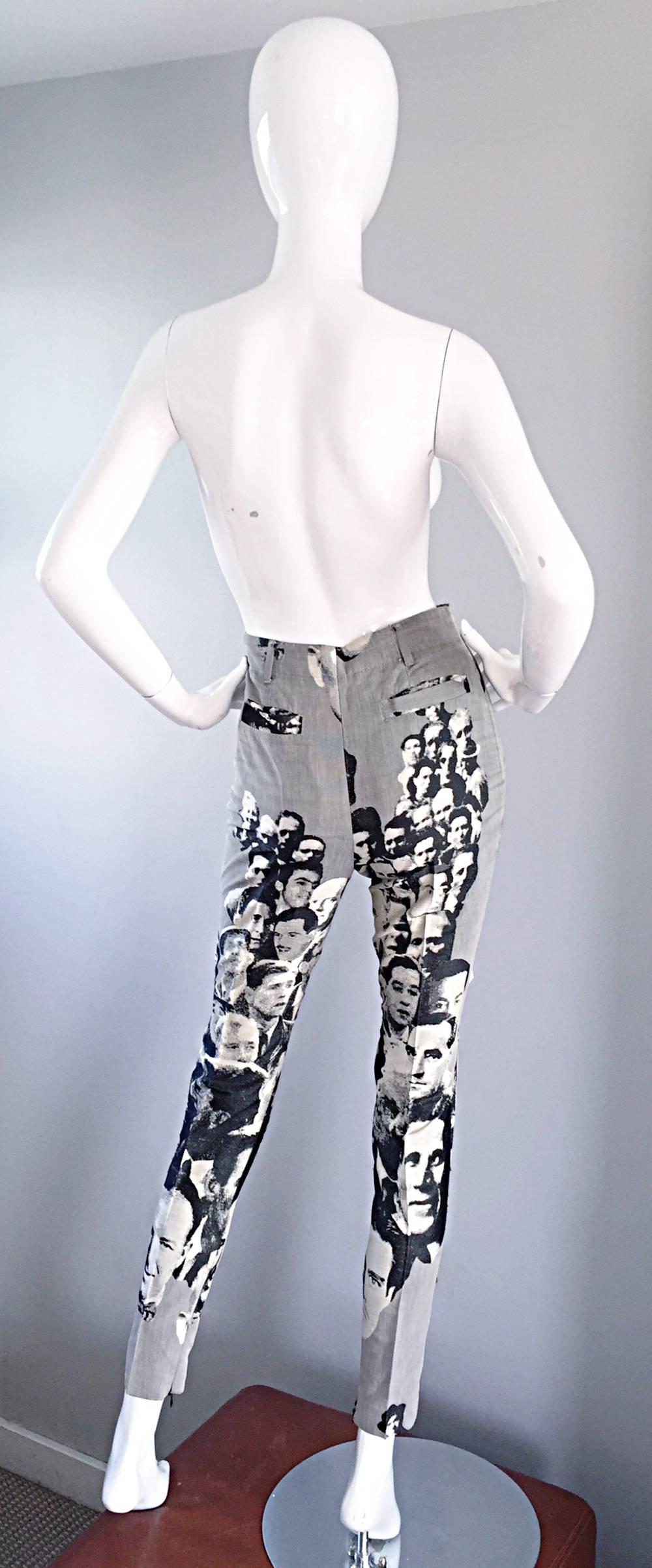 Gray Jean Paul Gaultier Iconic Vintage High Waisted Skinny 