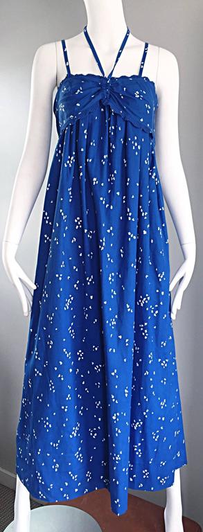 1970s Bill Tice Painted Cheesecloth Dress