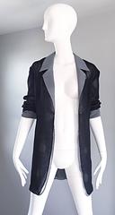 Vintage Matsuda Black and Grey Chiffon Polka Dot Chiffon Avant Garde 90s Jacket