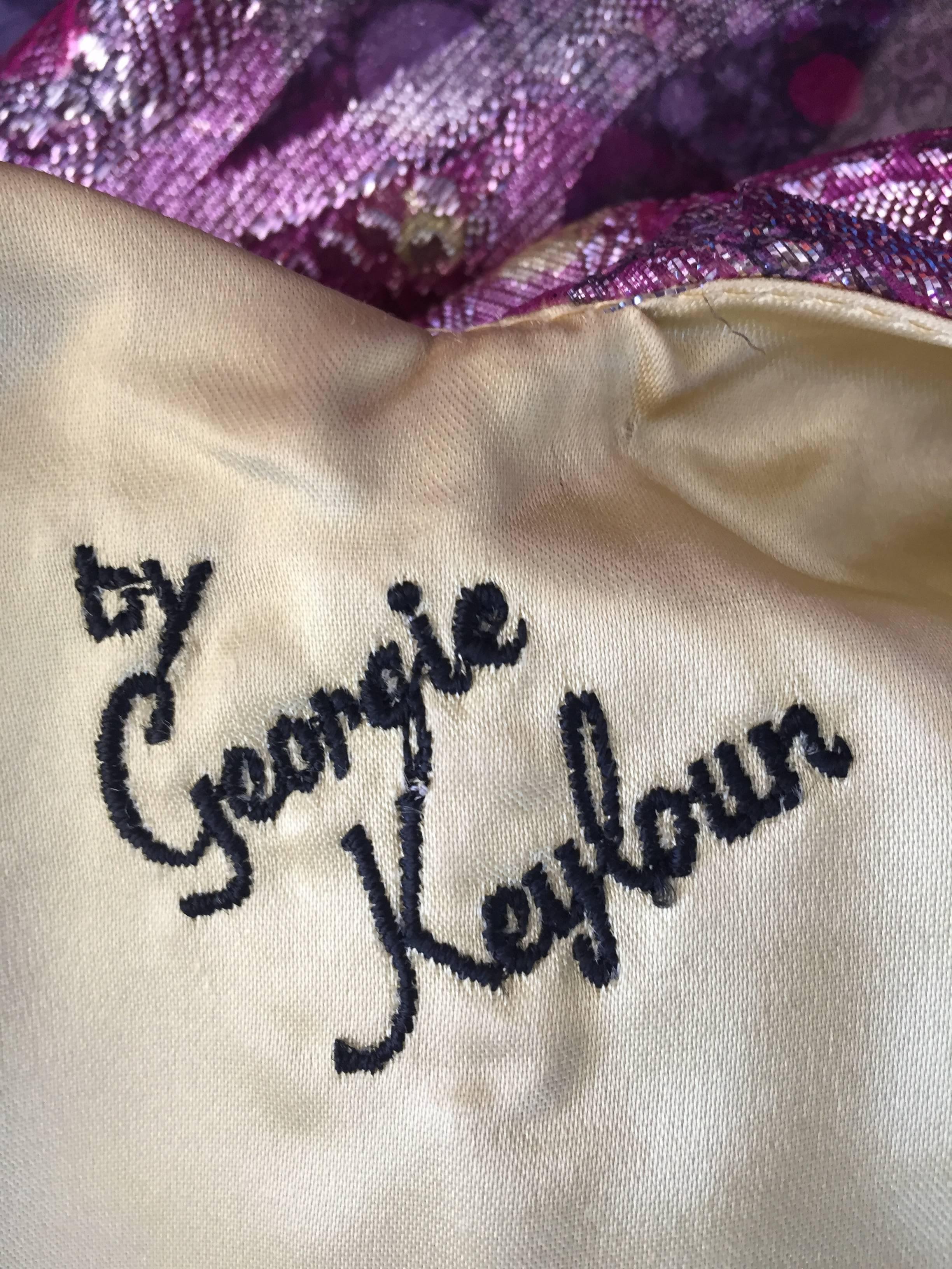 Georgie Keyloun Rare 1960s Vintage Chiffon Paisley Psychedelic 60s Caftan Dress 2