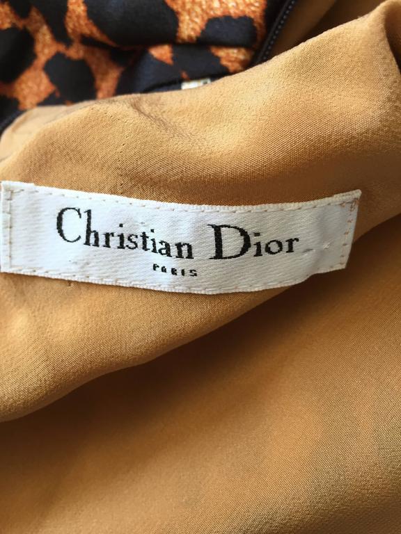 Christian Dior Size 10 by John Galliano Spring 2008 Leopard Print Silk ...