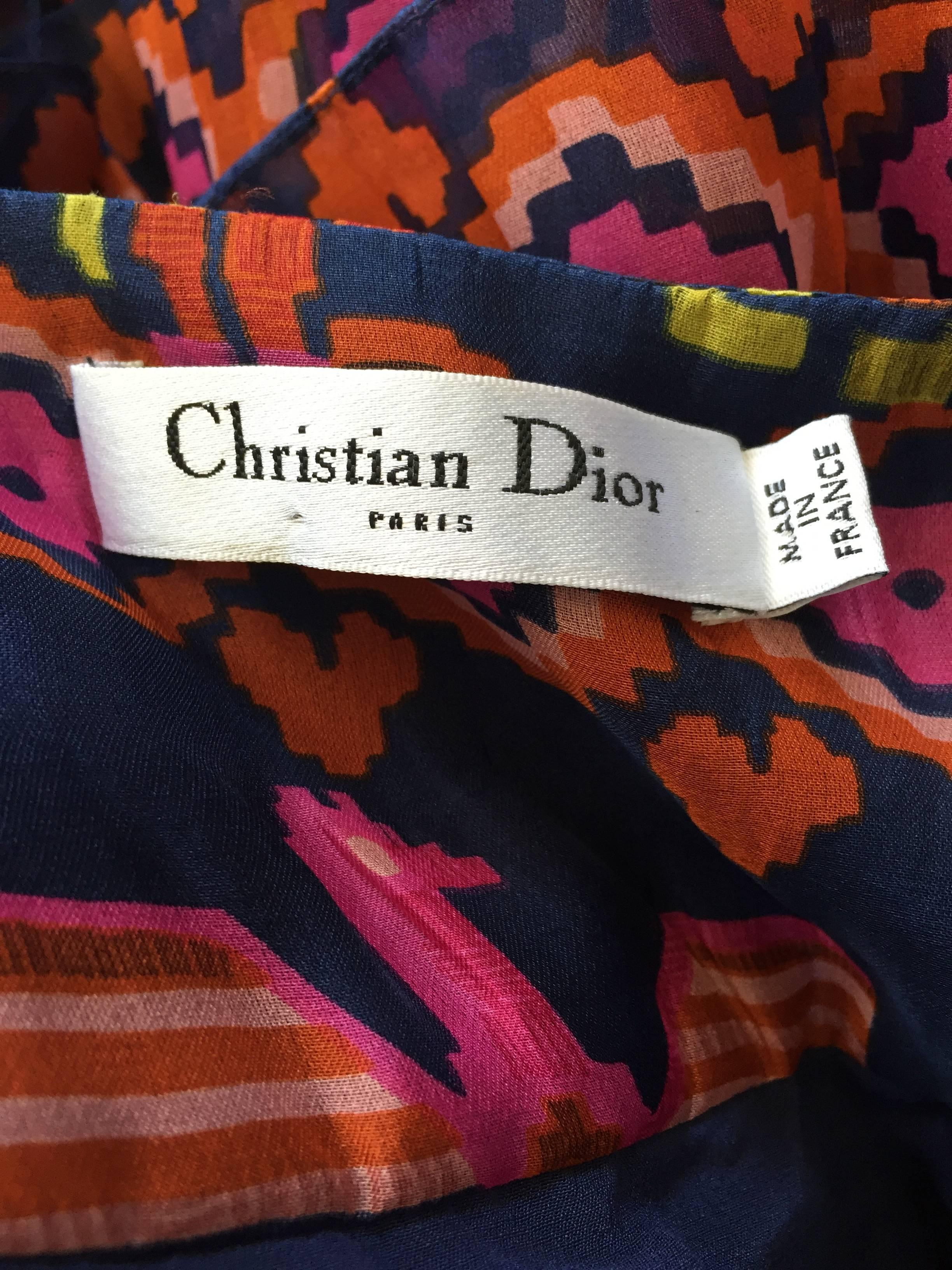 Christian Dior Size 8 / 10 John Galliano Runway Resort 2009 Ruffle Halter Dress For Sale 2