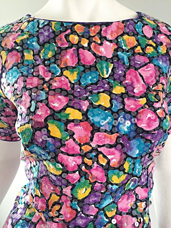 Vintage Saks Fifth Avenue Allover Sequined Iridescent 90s Sz 8 ...