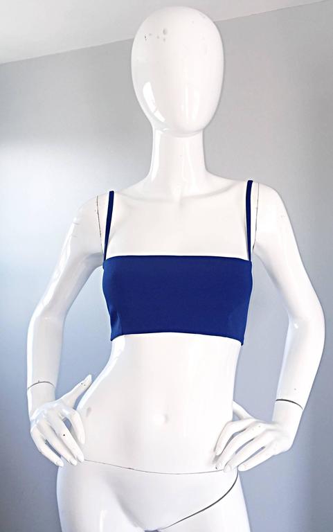 Vintage Gianni Versace Versus Real Azul Cobalto 1990s 90s Sexy