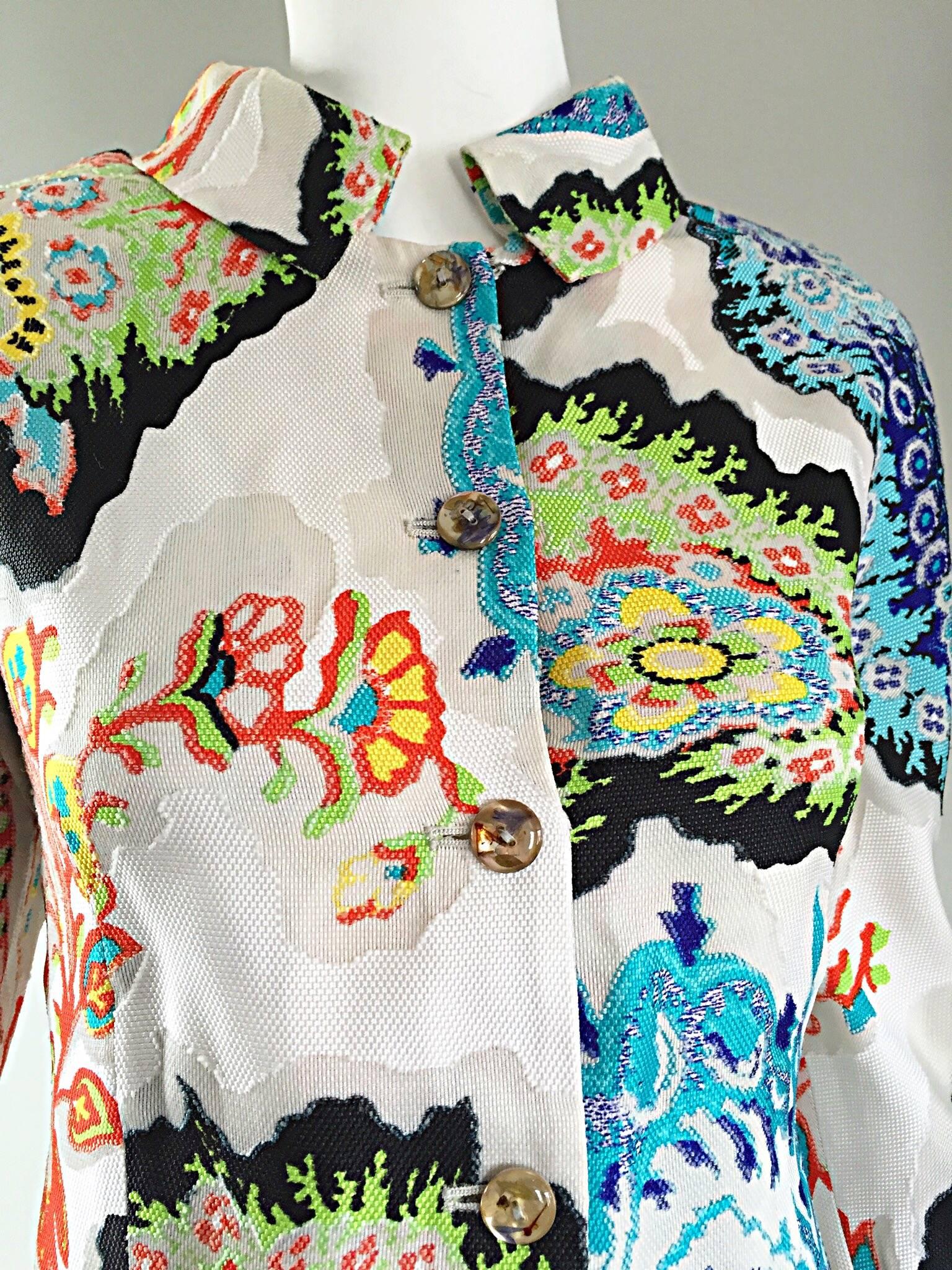Christian Lacroix Vintage Embroidered Amazing Colorful 1990s 90s Jacket Blazer  3