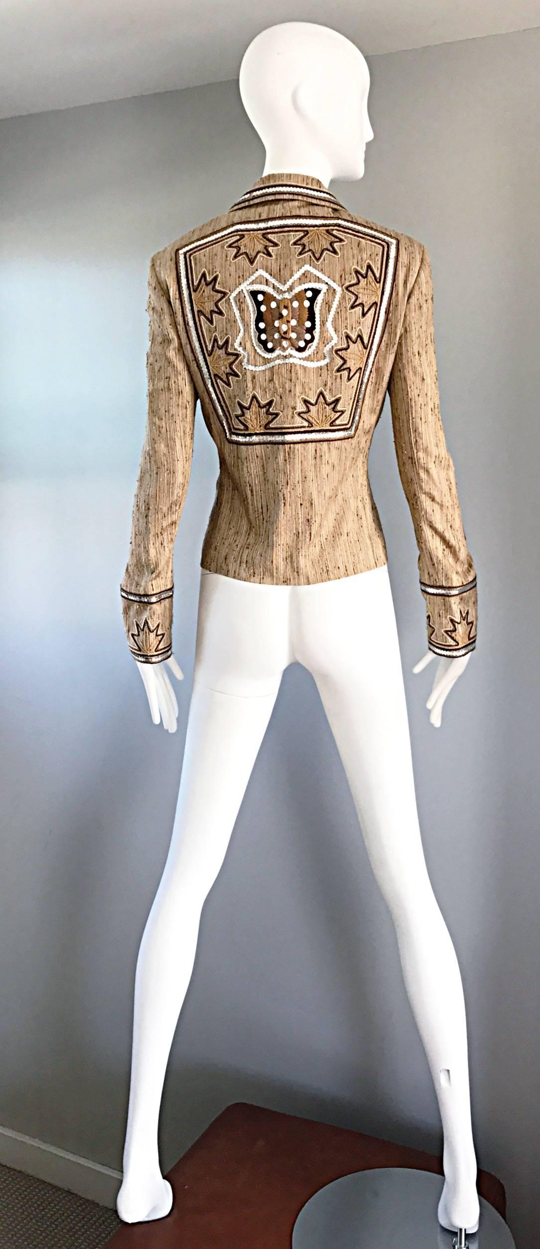 sequin butterfly blazer