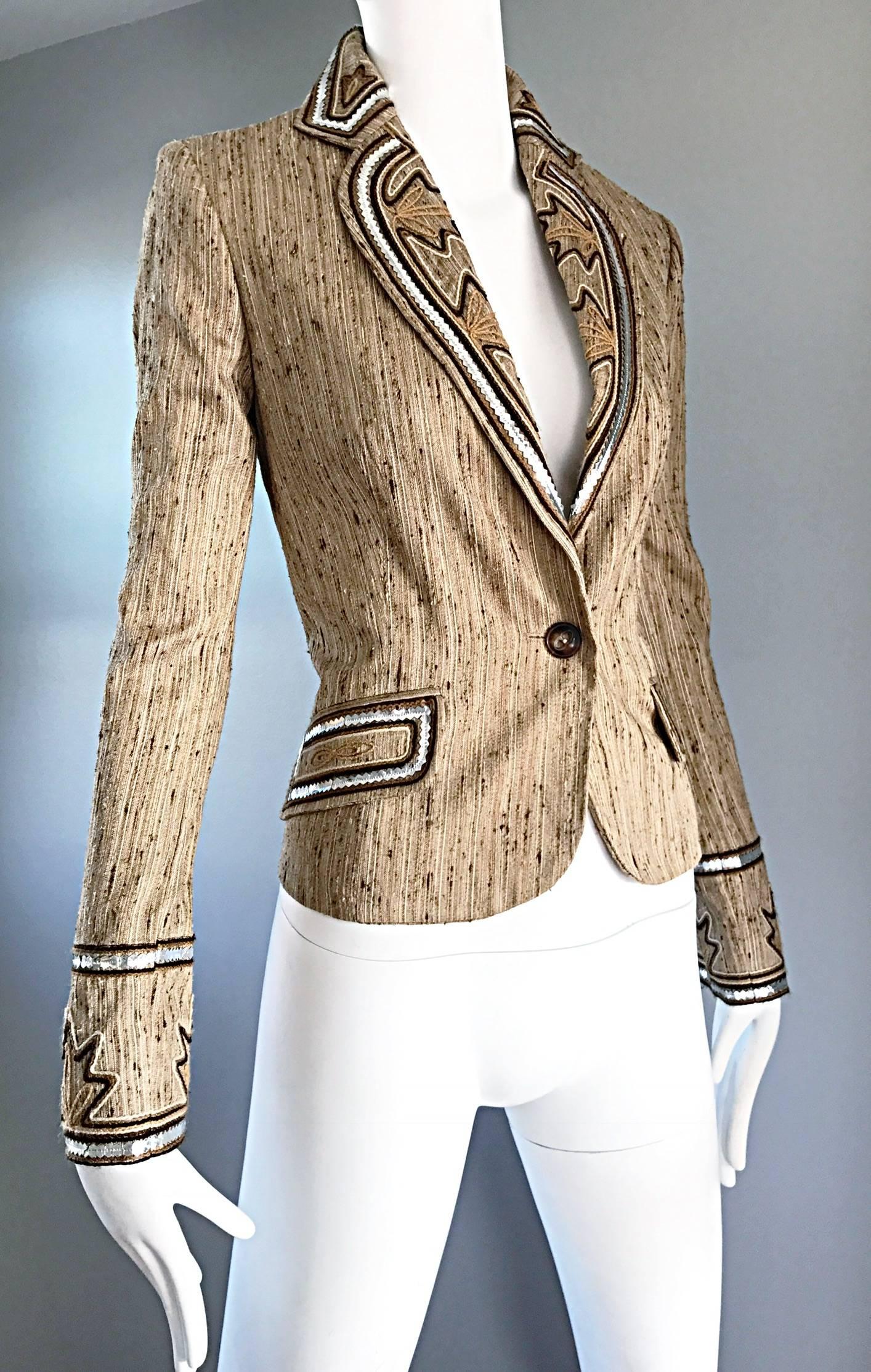 butterfly sequin blazer