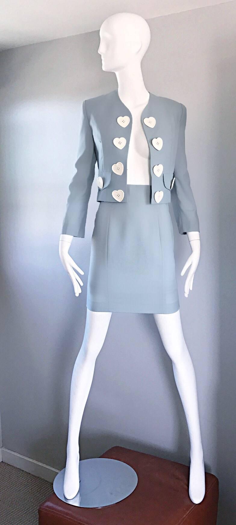 moschino skirt suit