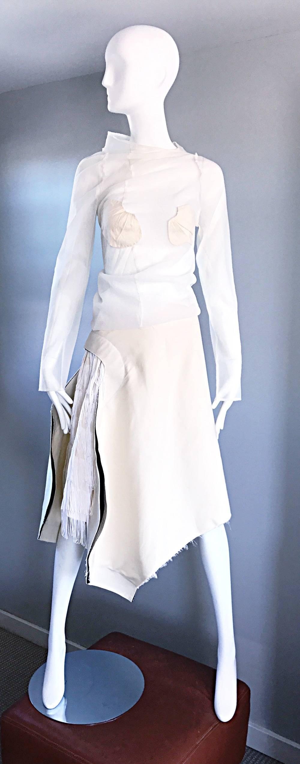 Rare museum worthy COMME DES GARÇONS white / ivory ensemble from the infamous 