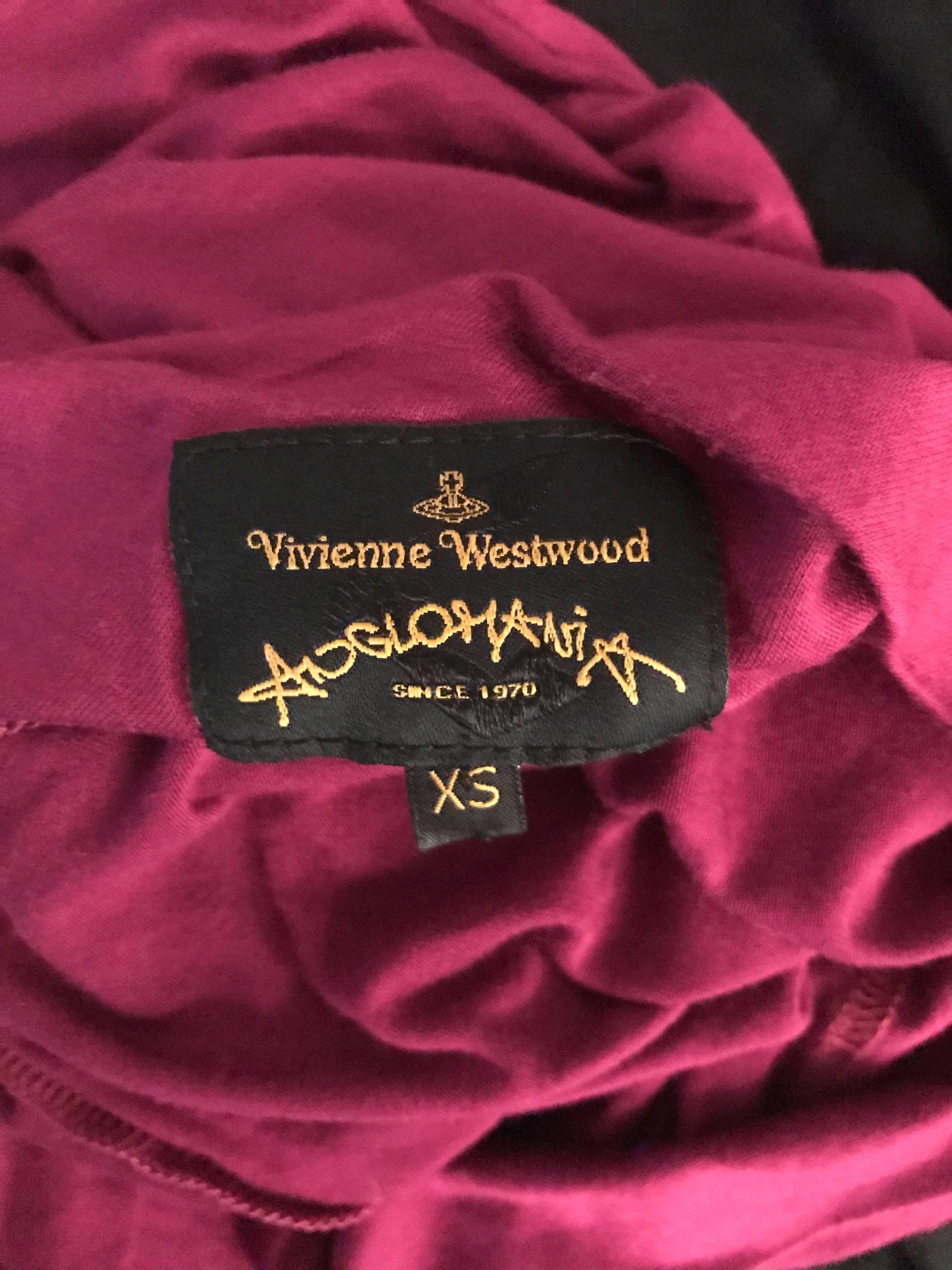 Vivienne Westwood Vintage 90s Magenta Fuchsia Pink Avant Garde Tunic Top Dress 4