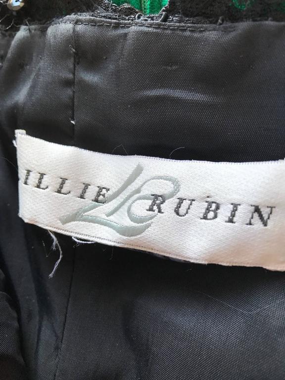 Vintage Lillie Rubin Black Strapless Chiffon Sequined Sexy Hi Lo 1990s ...