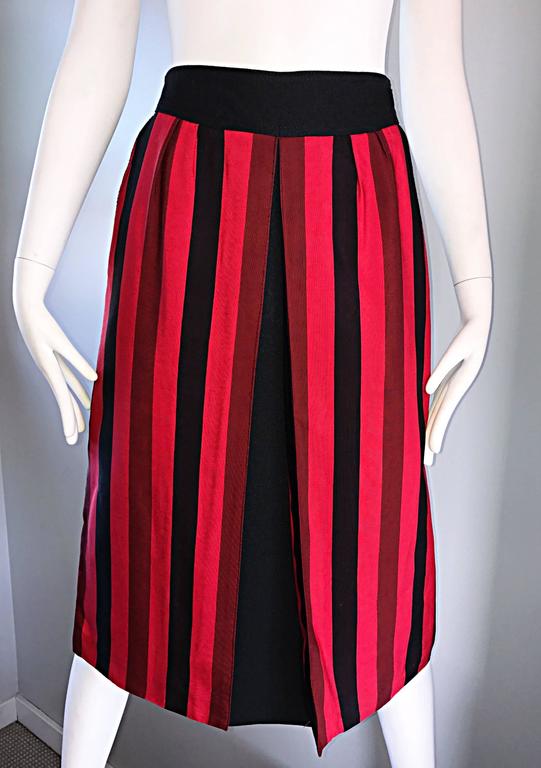 Rare Vintage ANNE RUBINSTEIN Couture Paris Red and Black Striped A ...