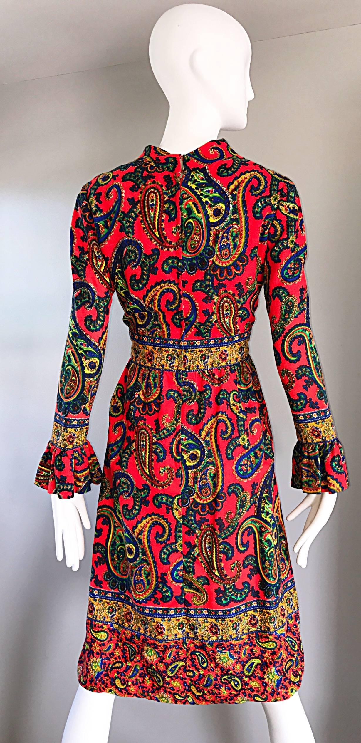 60s paisley dress
