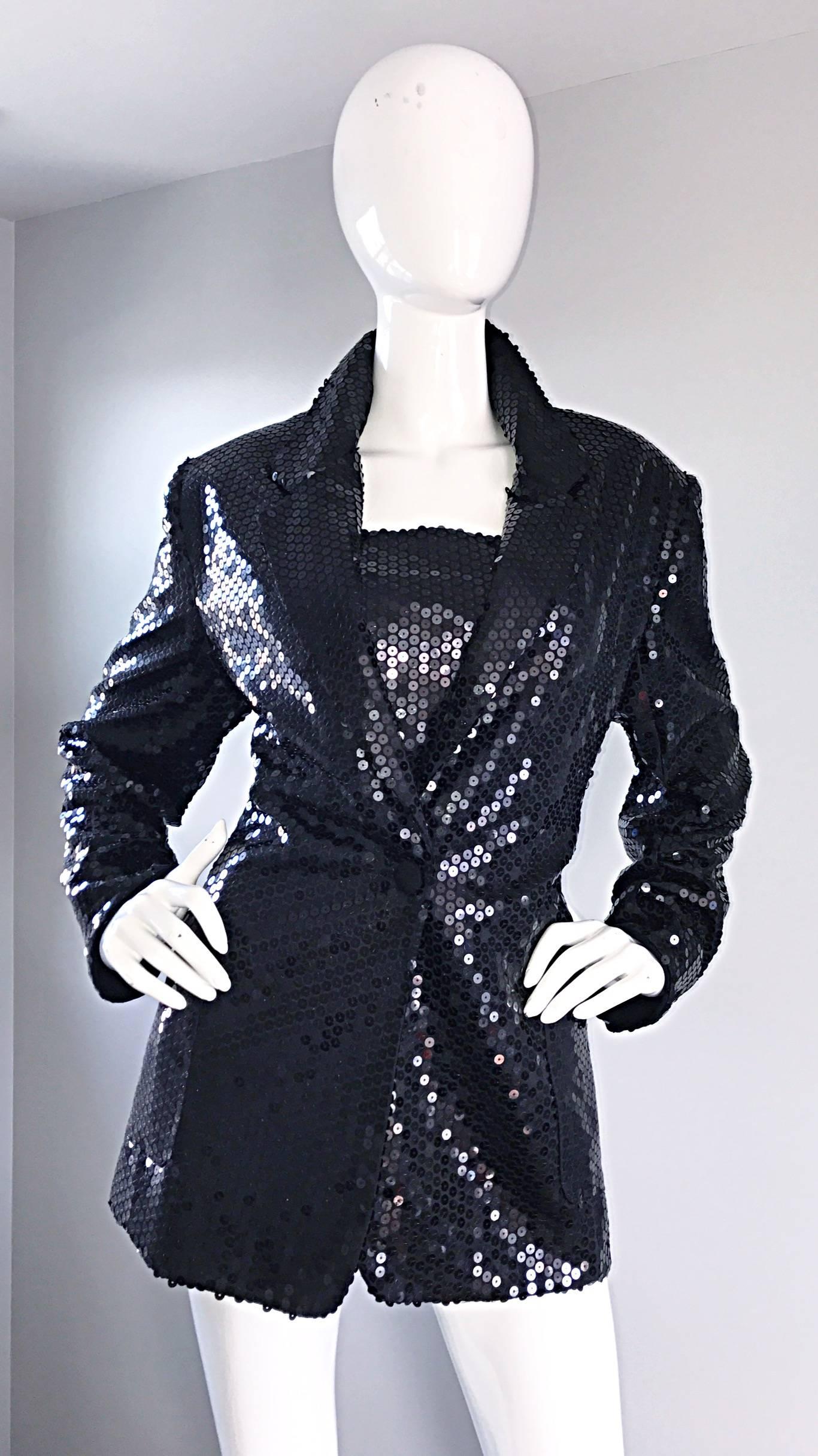 sequin blazer set