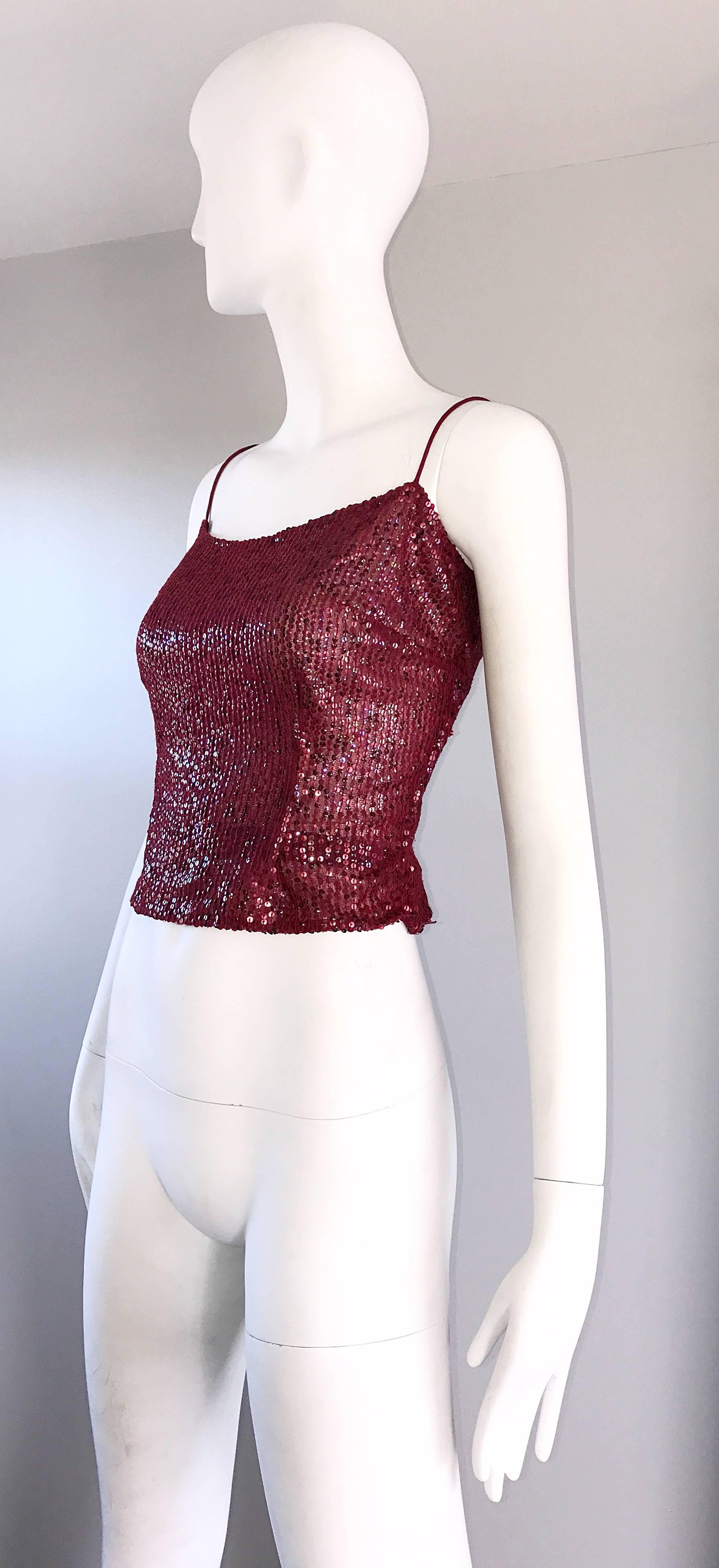 red sequins blouse
