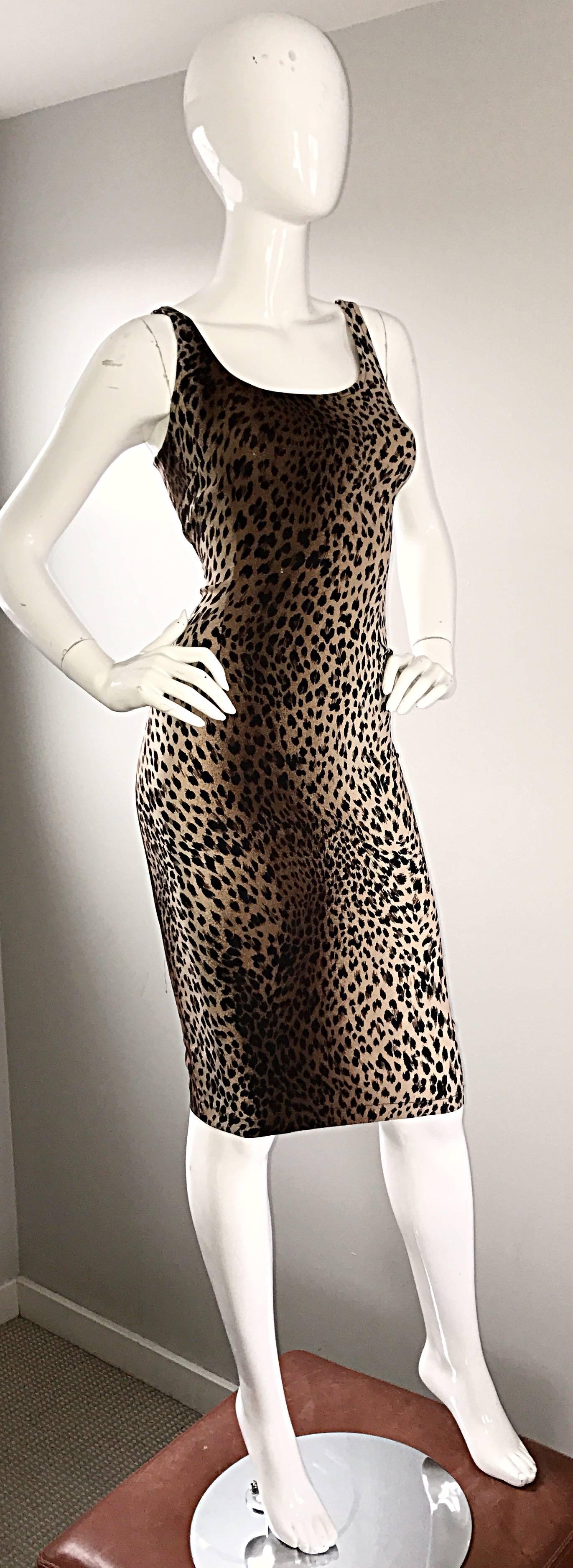 cheetah crepe dress