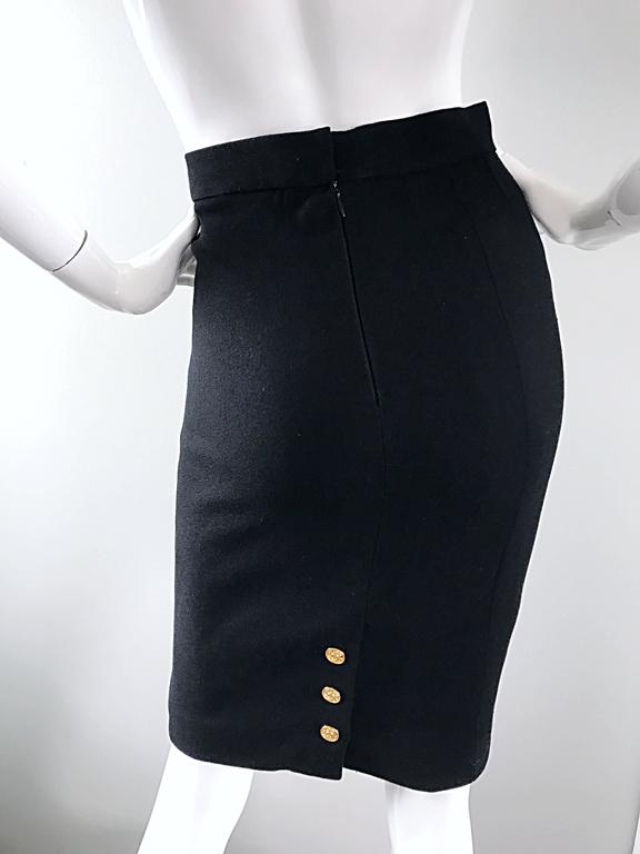 chanel maxi black skirt