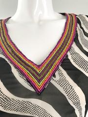 MOSCHINO Cheap & Chic 1990s Vintage Black and White Chiffon Beaded 90s Dress