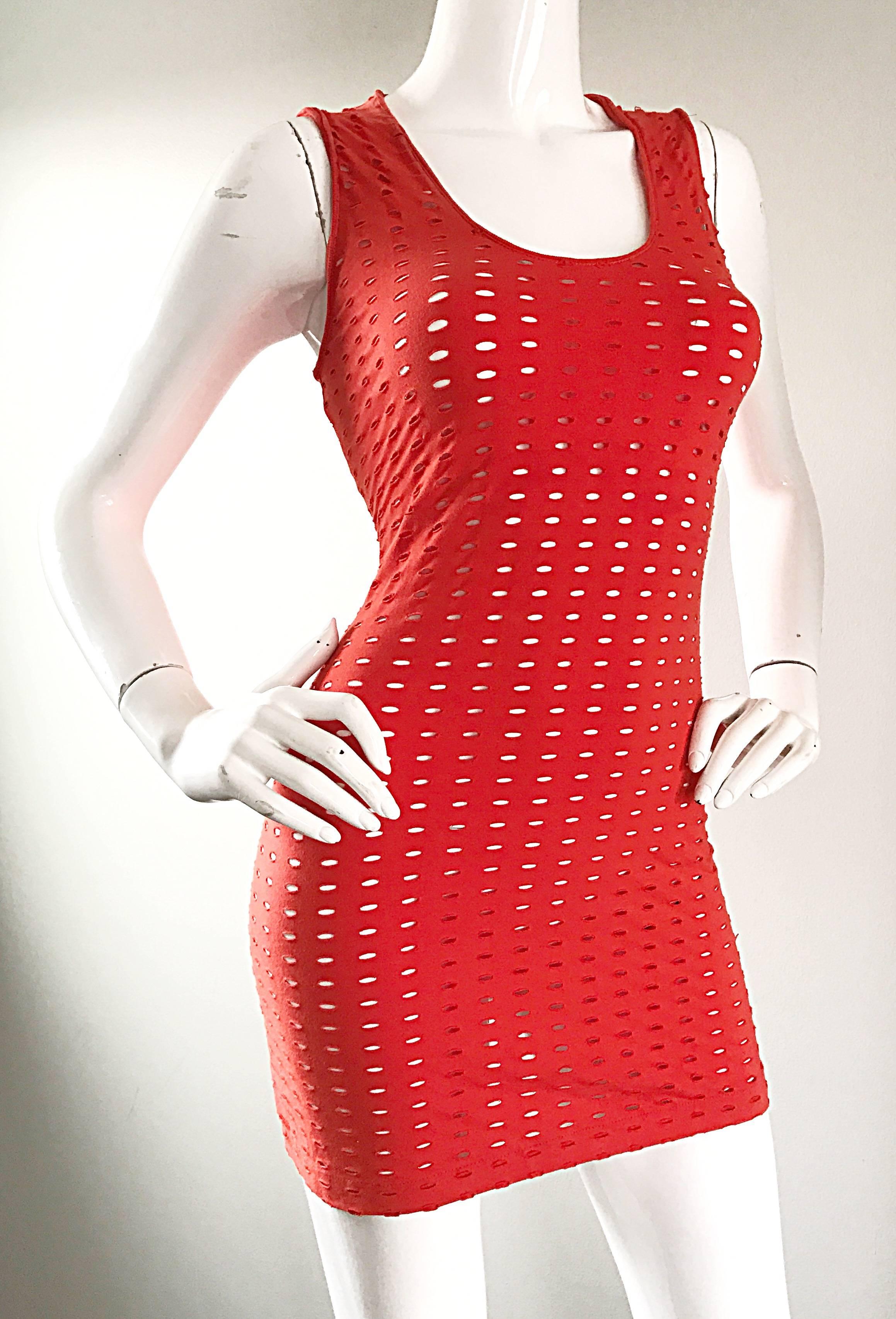 versace red mini dress
