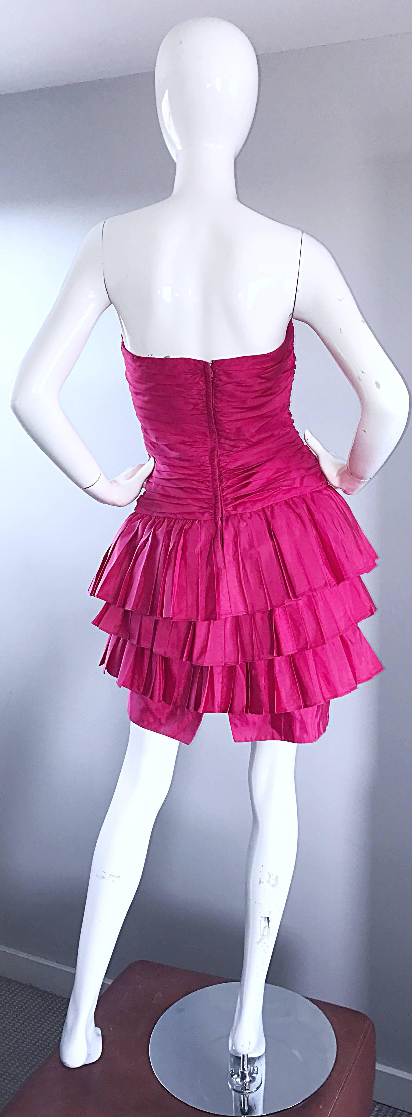 pink pouf dress