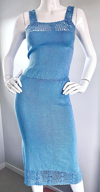 vintage crochet pencil dress Vera Maxwell true Vintage Suit 1940's Beige Crochet wool Pencil Skirt S