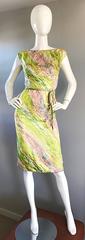 1950s Saks Fifth Avenue Watercolor Demi Couture Beaded Silk Vintage 50s Dress