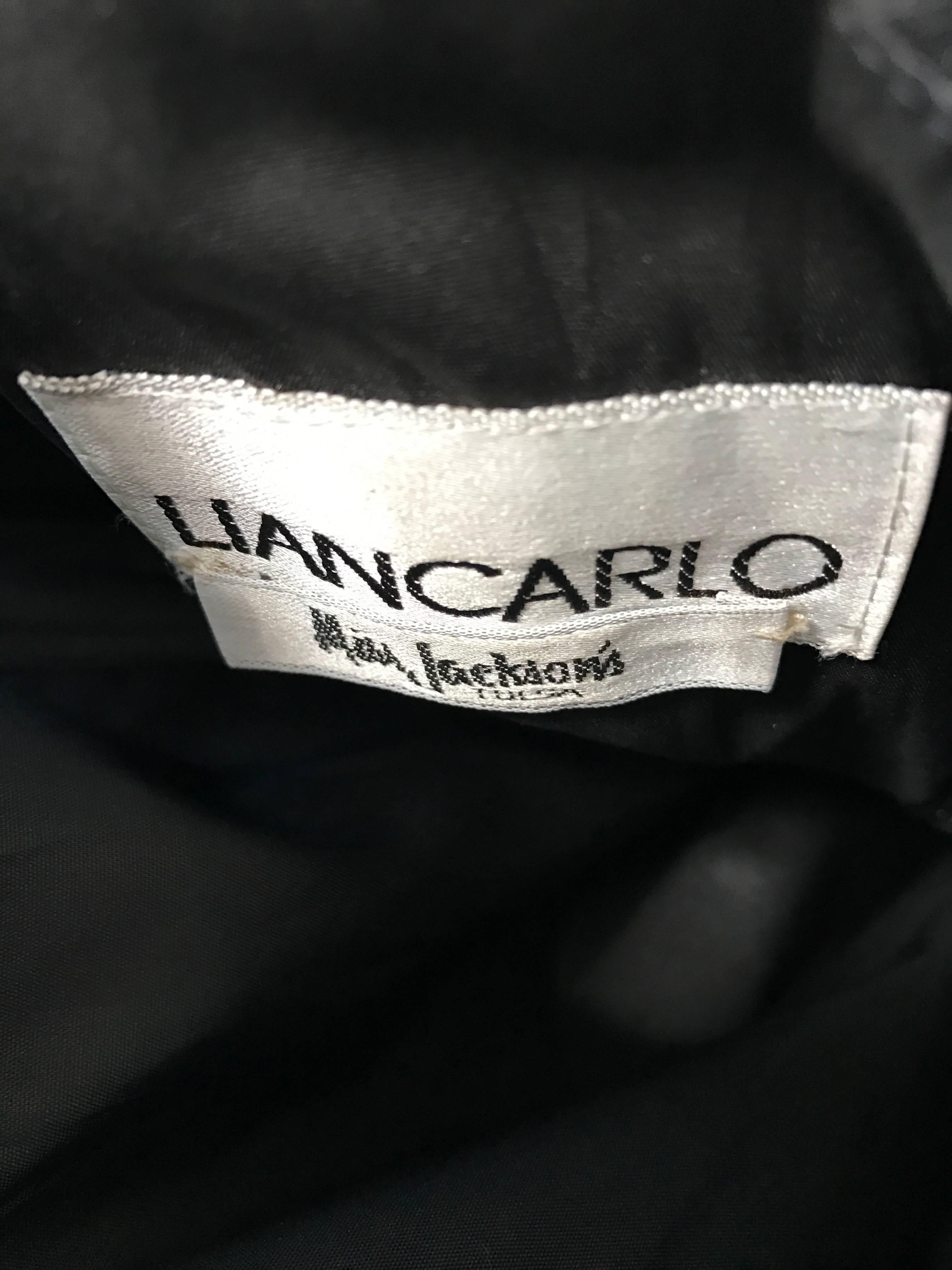 1990s Liancarlo Couture Vintage Avant Garde Black Lace Peplum 90s Cocktail Dress For Sale 3