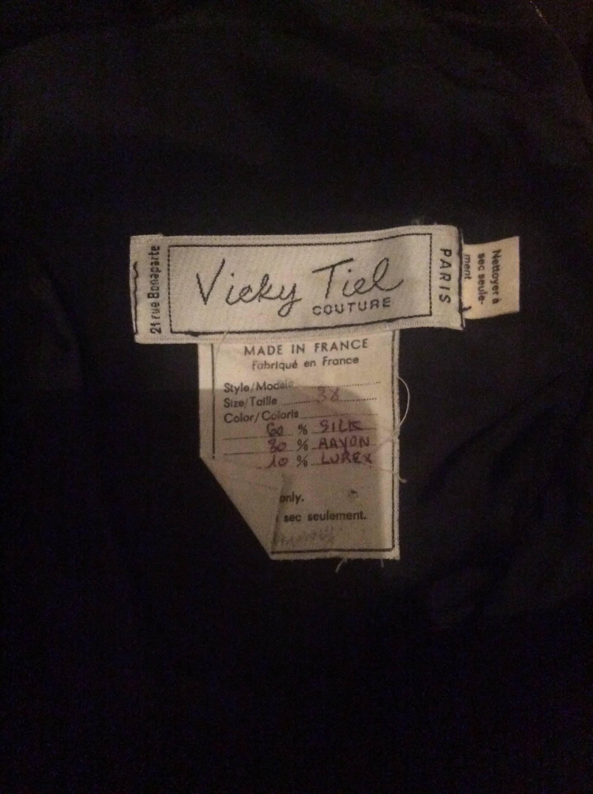 Vintage Vicky Tiel Couture Gold + Black Velvet Metallic Snakeskin Mini Dress  For Sale 6