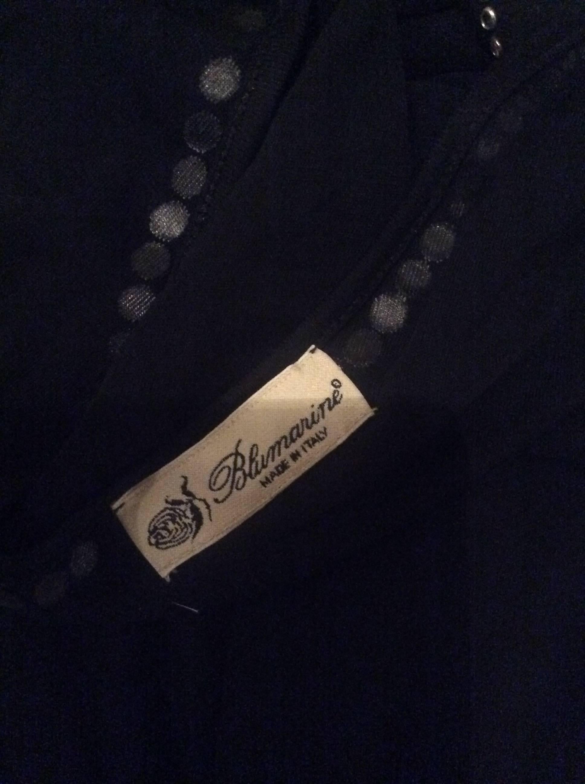 Blumarine Anna Molinari - Robe en jersey vintage sexy et noire avec cristaux cloutés (années 1990) en vente 5