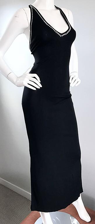 1990s Blumarine Anna Molinari Sexy Black Crstyal Studded Vintage Jersey Gown  90s For Sale at 1stDibs | vintage blumarine dress, blumarine label,  blumarine 90s