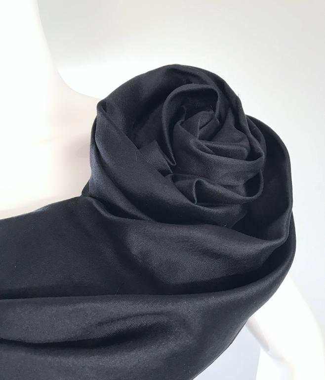 Marchesa New Black Silk One Shoulder ' Rosette ' Size 10 Avant Garde ...