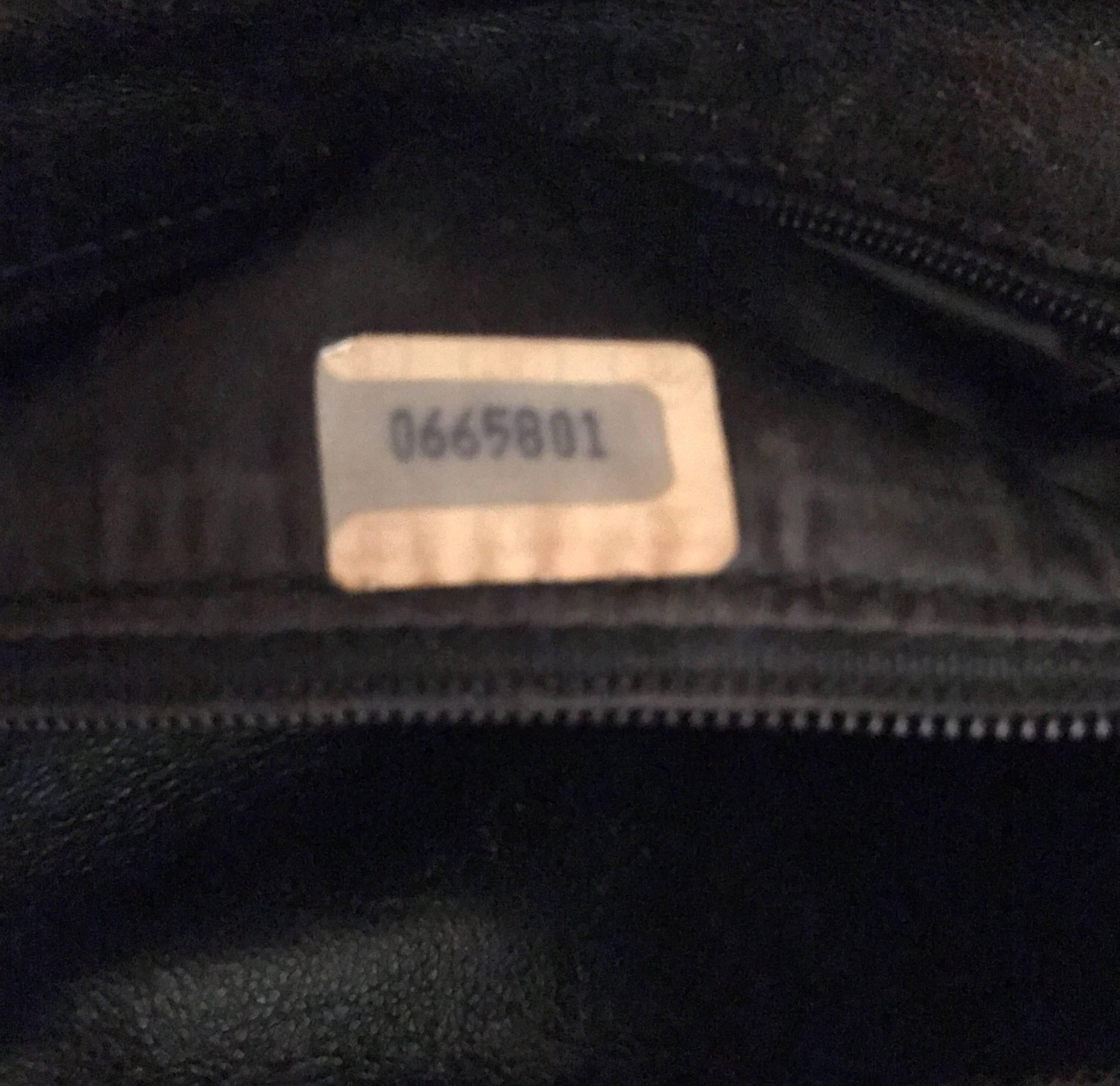 Vintage CHANEL Black Leather Chevron Quilted Stripe Shoulder Bag 80s Crossbody  3
