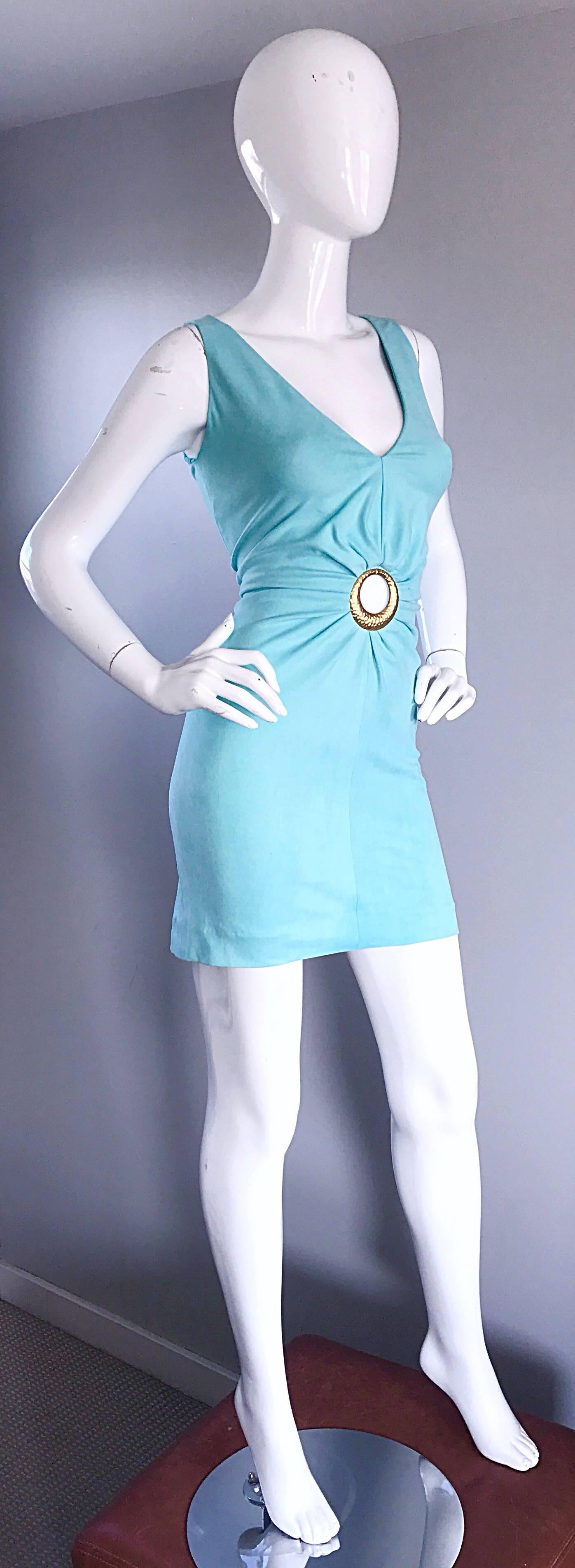 robins egg blue dress