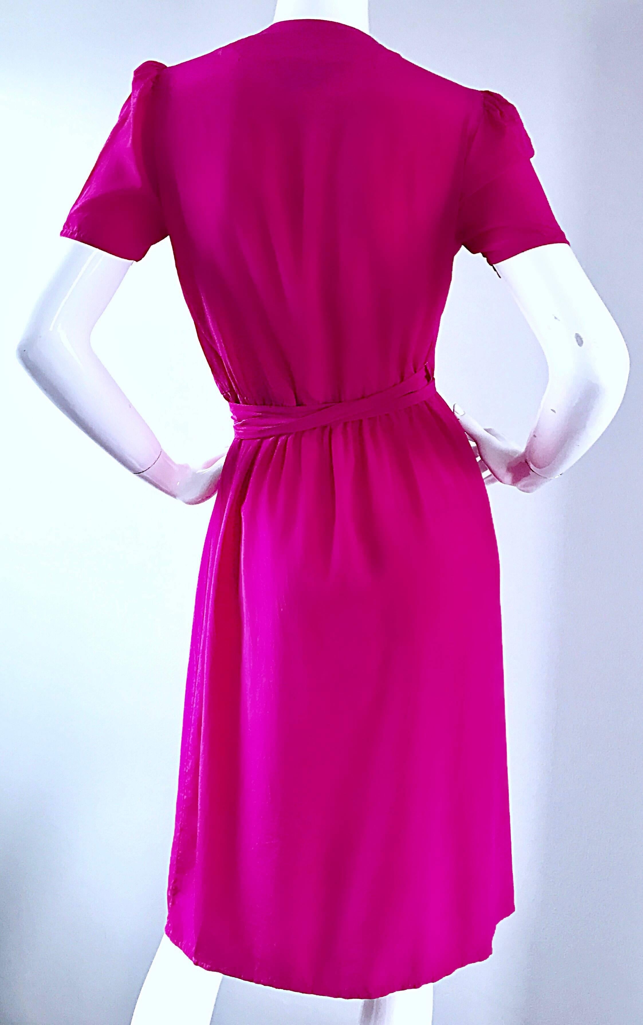 diane von furstenberg pink wrap dress