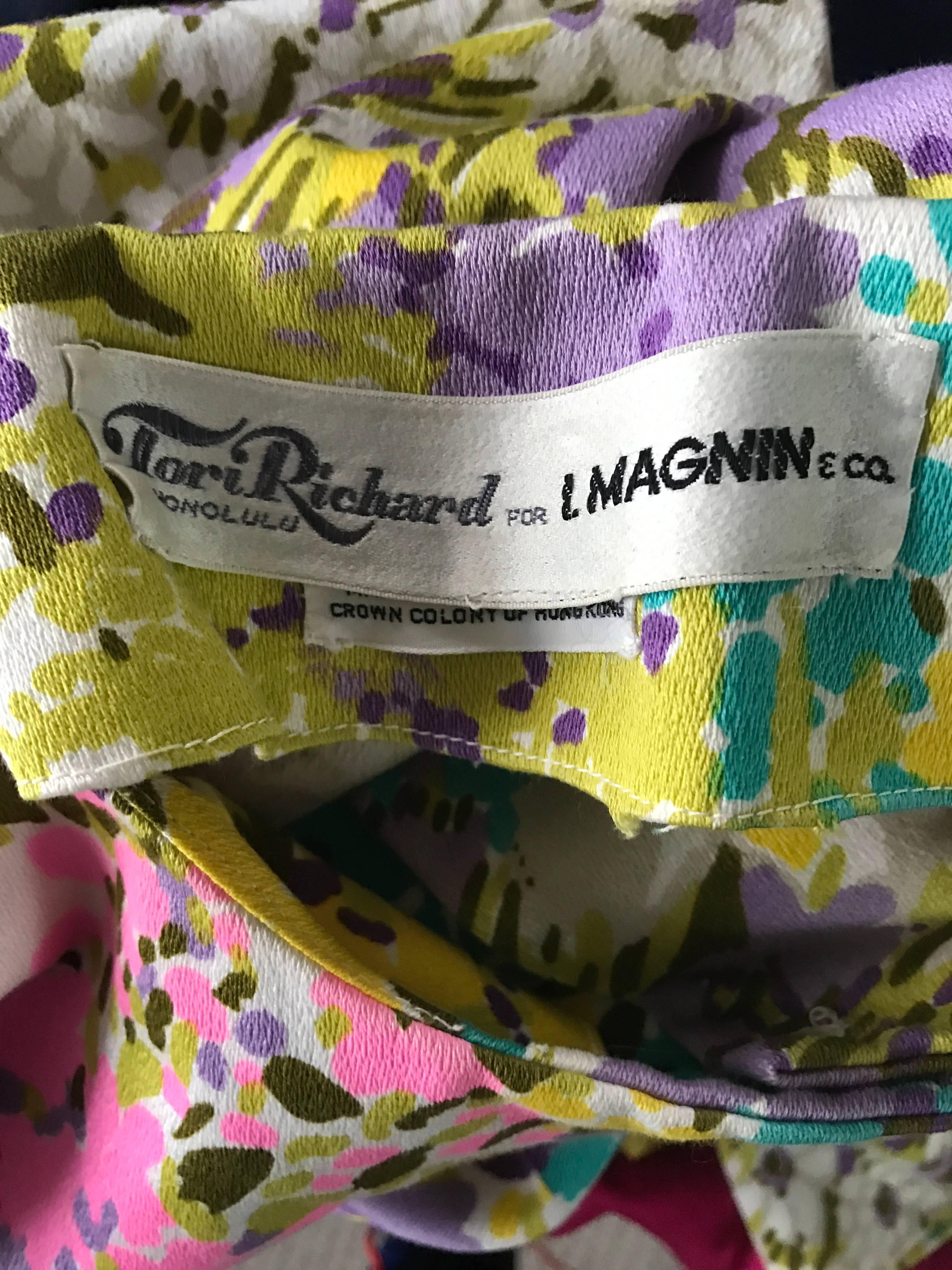 Tori Richard pour I Magnin robe courte ou veste colorée vintage chic, années 60 en vente 5