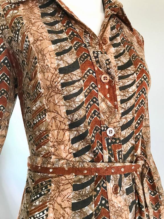 70's Psychedelic Novelty Goldfish Print Caftan Dress by Bonwit Teller