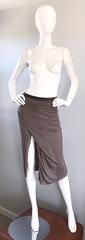 Rick Owens Dust Light Brown Asymmetrical Bodycon Runway Skirt or Strapless Top