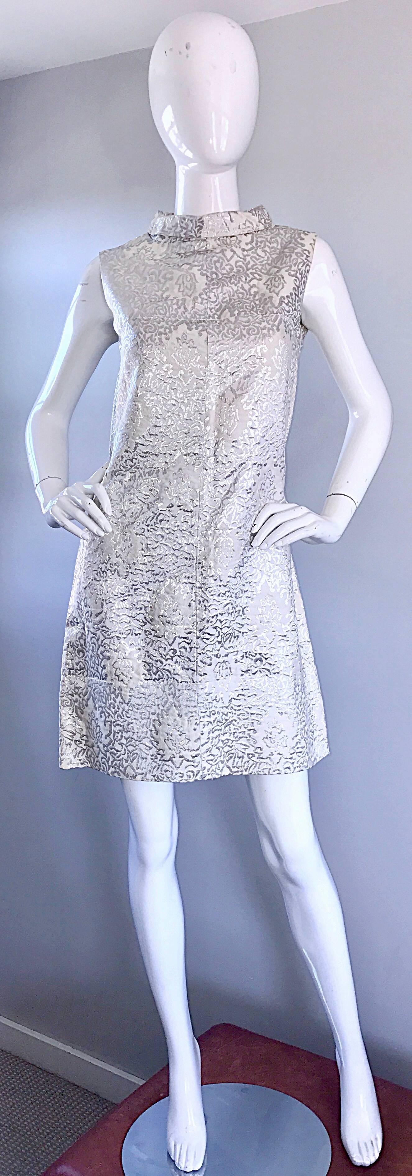 60s silver dress