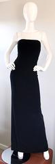 Gorgeous Vintage Bob Mackie Plus Size 14 Black Strapless 1990s 90s Evening Gown