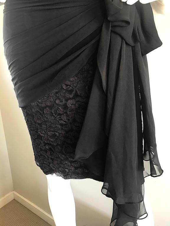 80's Strapless Jeweled Ruffled Dress by Tadashi main image 1