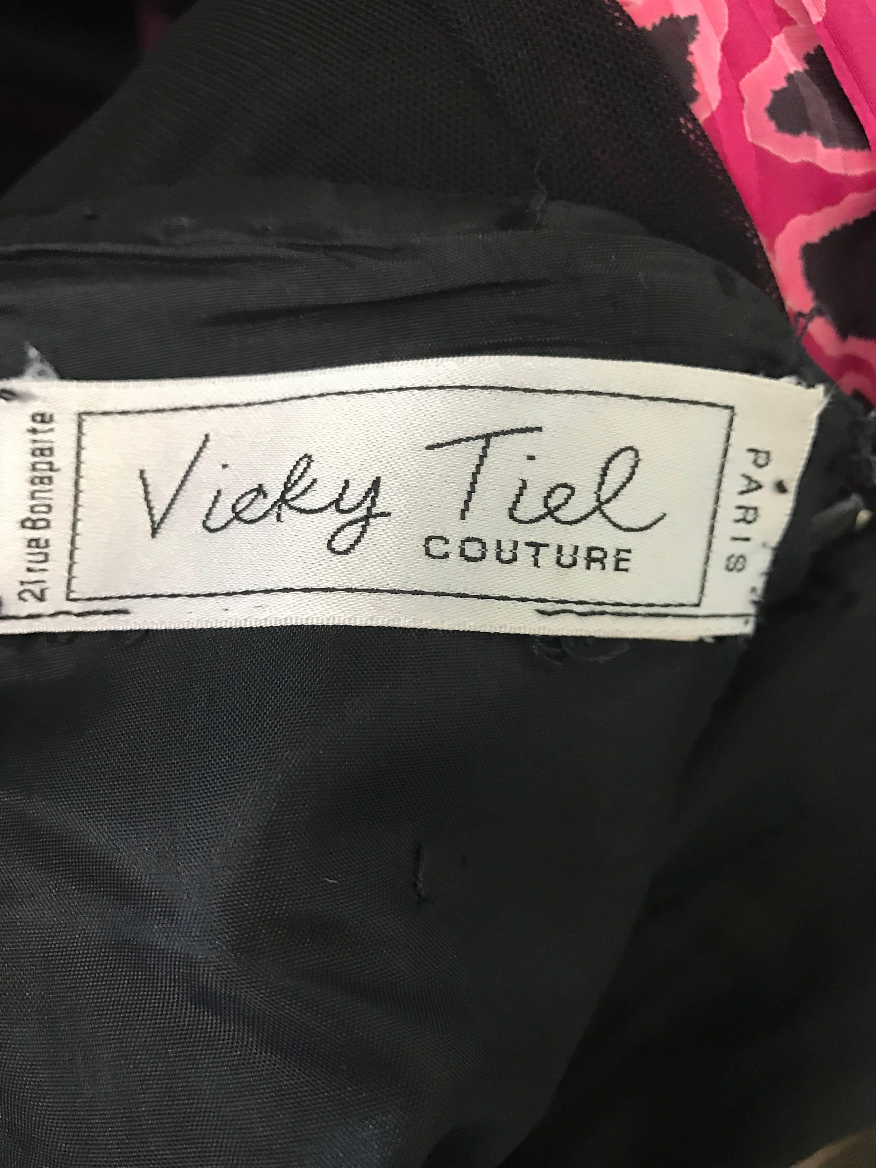 Robe bustier vintage Vicky Tiel Couture en maille de soie noire sans bretelles (années 1990) en vente 5