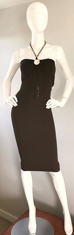 michael kors black dress with gold chain