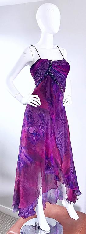 chinese dress ladies Amarra Dress 88503 Size 14 Purple Sequined Velvet Prom Dress