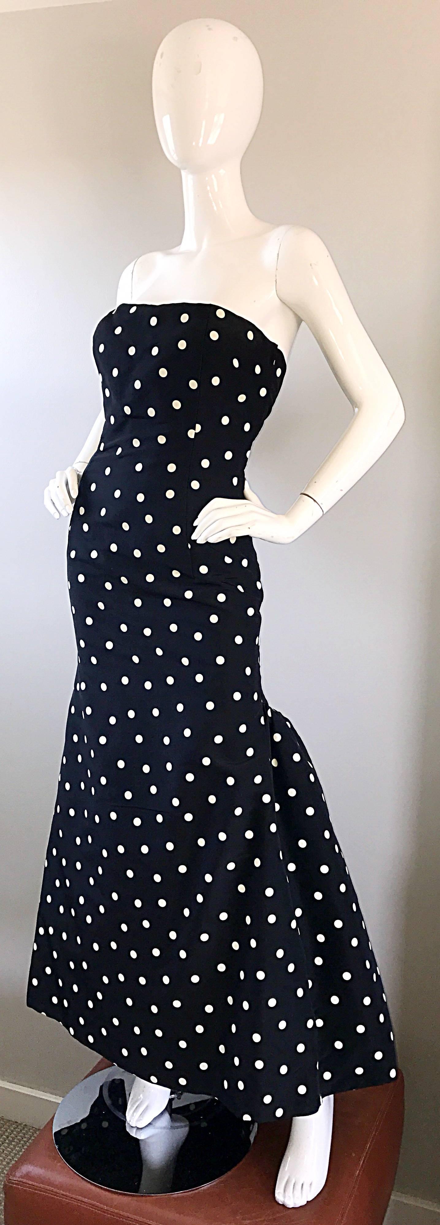 oscar de la renta polka dot dress
