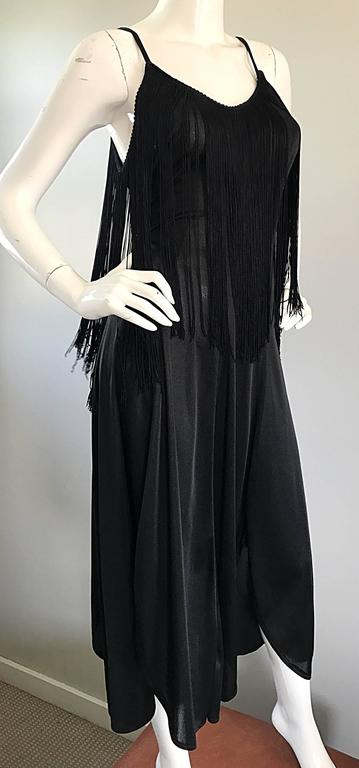 black fringe flapper dress Women's Louise Flapper Fringe Mini Dress - Black In Size Large main image 1