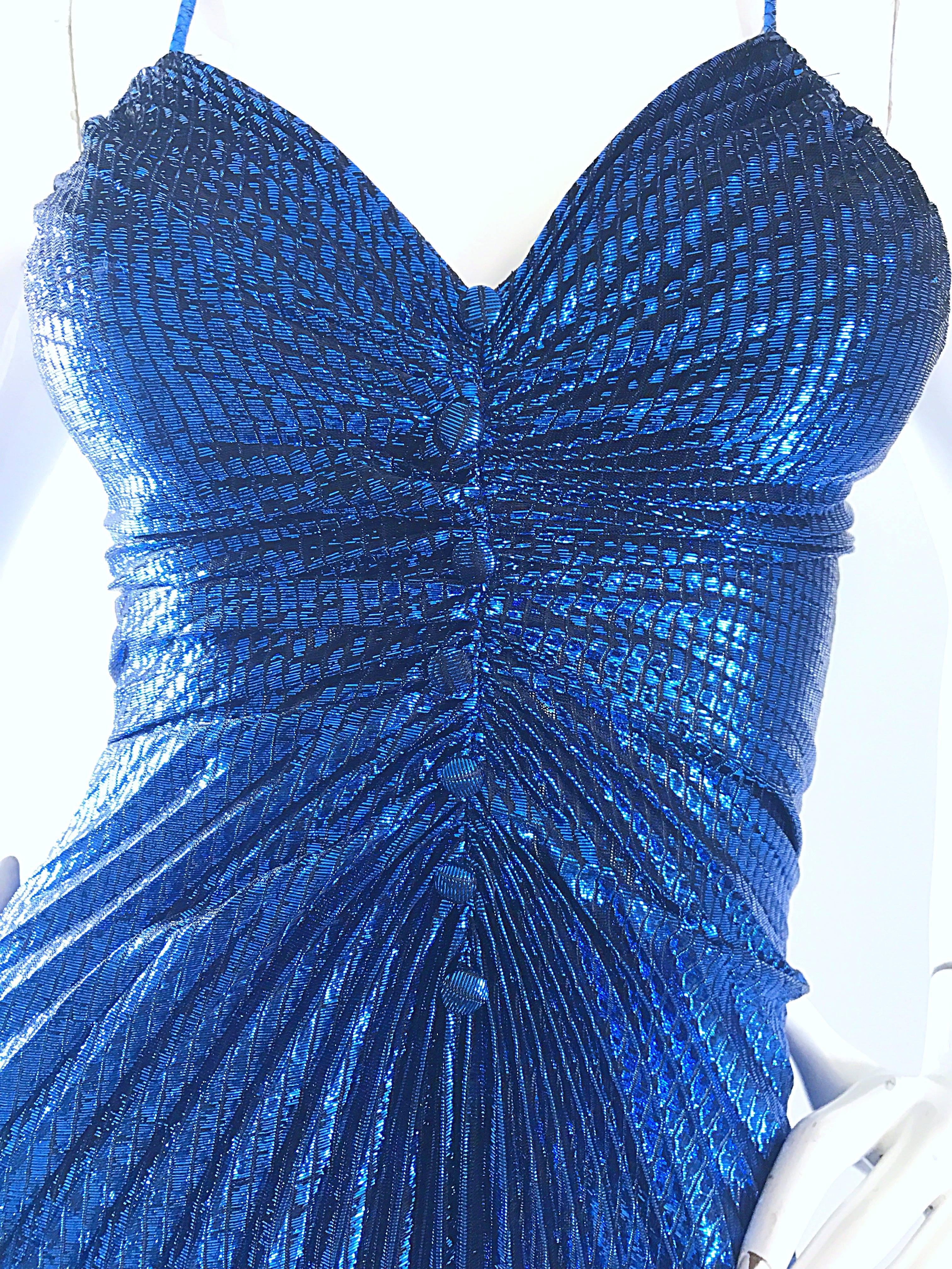 disco blue dress